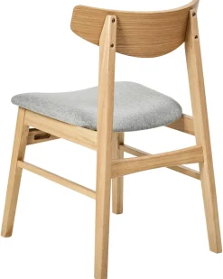Set di 2 sedie da pranzo SMILEY Legno Marrone chiaro/Grigio