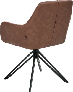 Set di 2 sedie da pranzo SANSARC Pelle sintetica Marrone