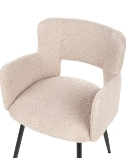 Set di 2 sedie da pranzo SANILAC Bouclé Beige
