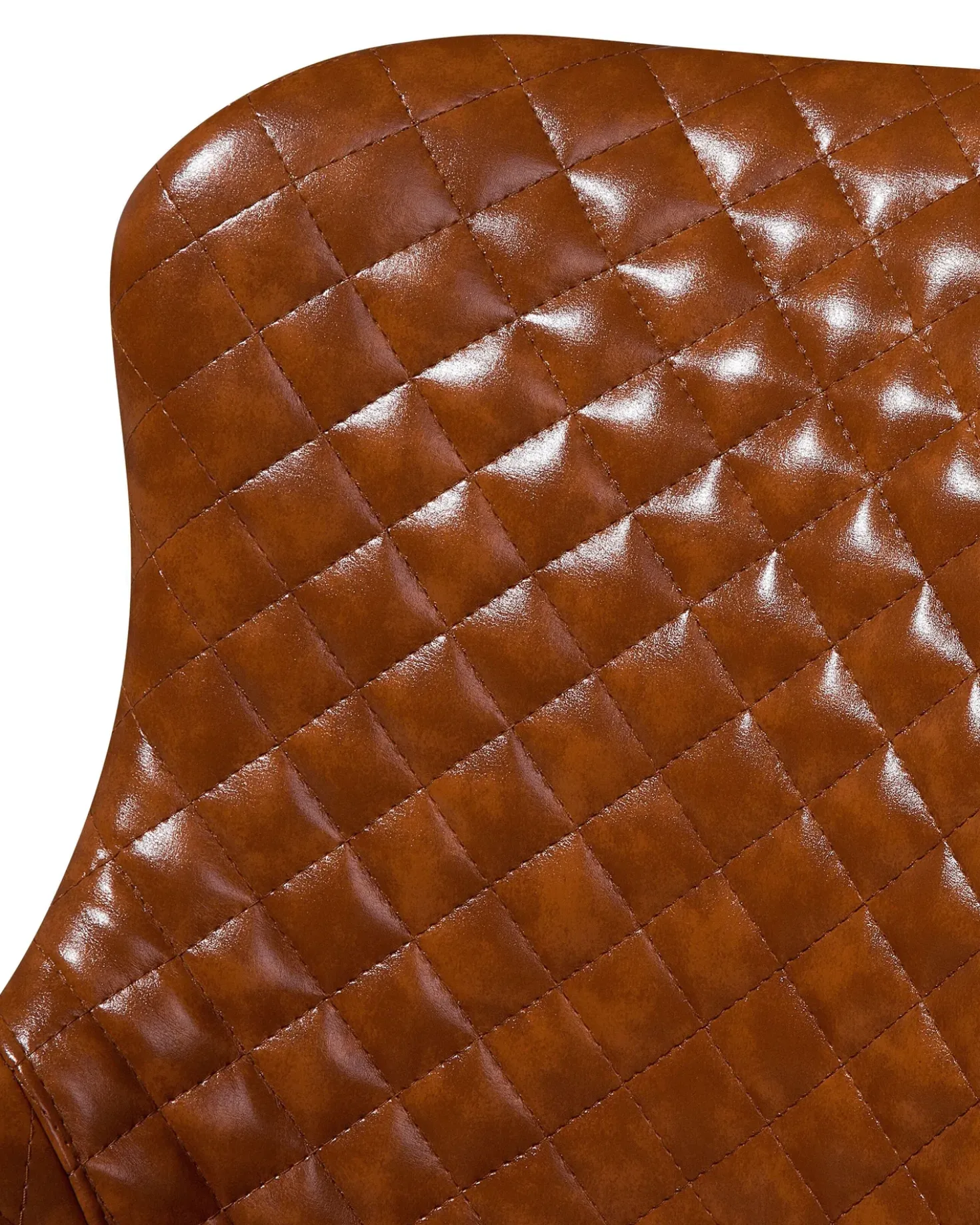 Set di 2 sedie da pranzo SOLANO Pelle sintetica Marrone dorato