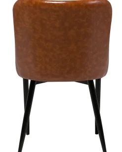 Set di 2 sedie da pranzo SOLANO Pelle sintetica Marrone dorato