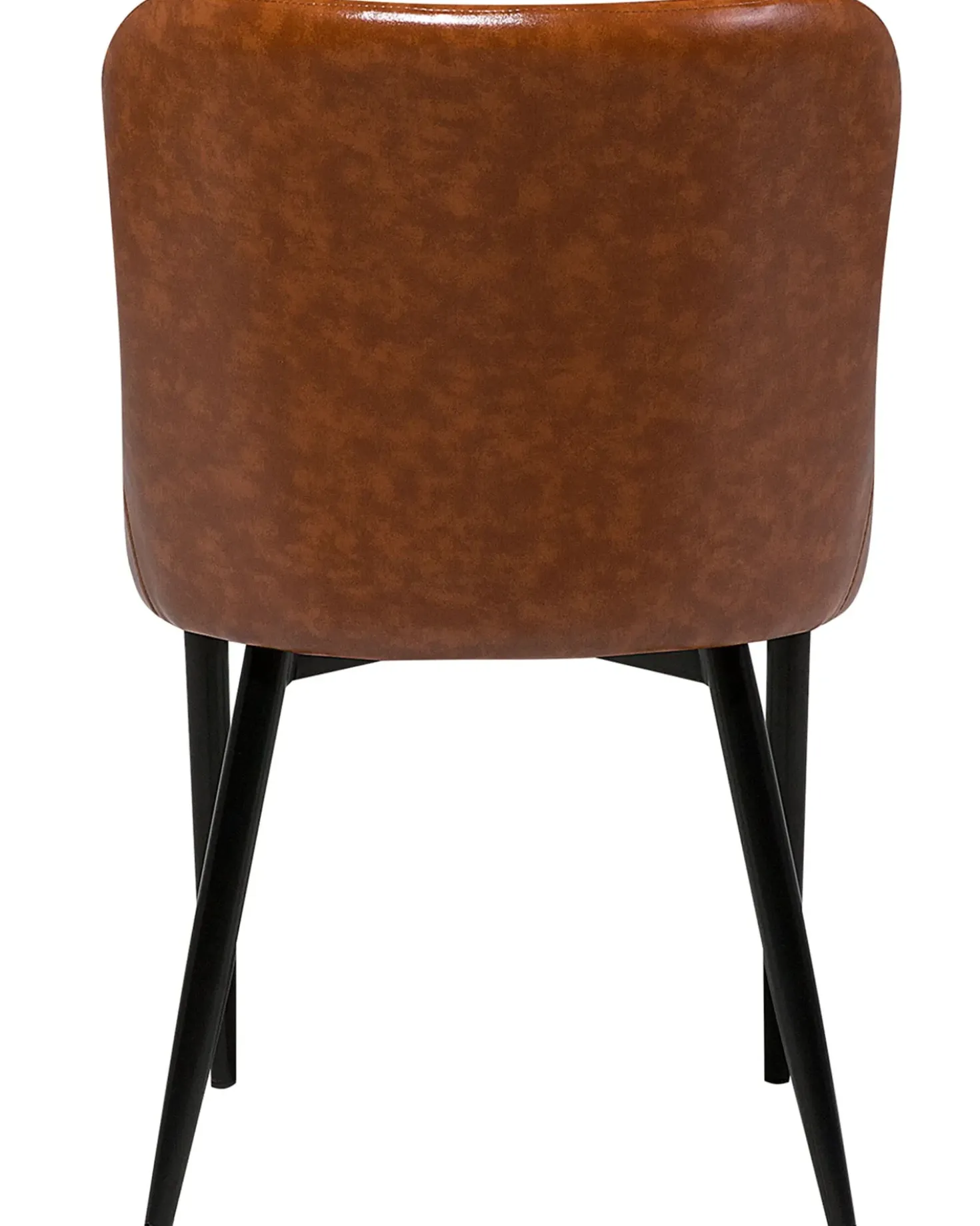Set di 2 sedie da pranzo SOLANO Pelle sintetica Marrone dorato