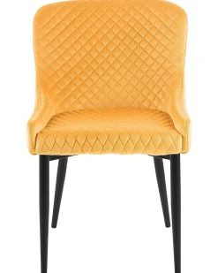 Set di 2 sedie da pranzo SOLANO Velluto Giallo