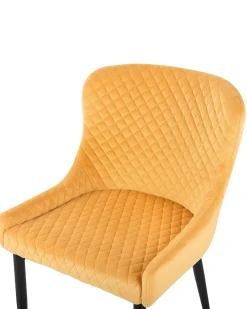 Set di 2 sedie da pranzo SOLANO Velluto Giallo