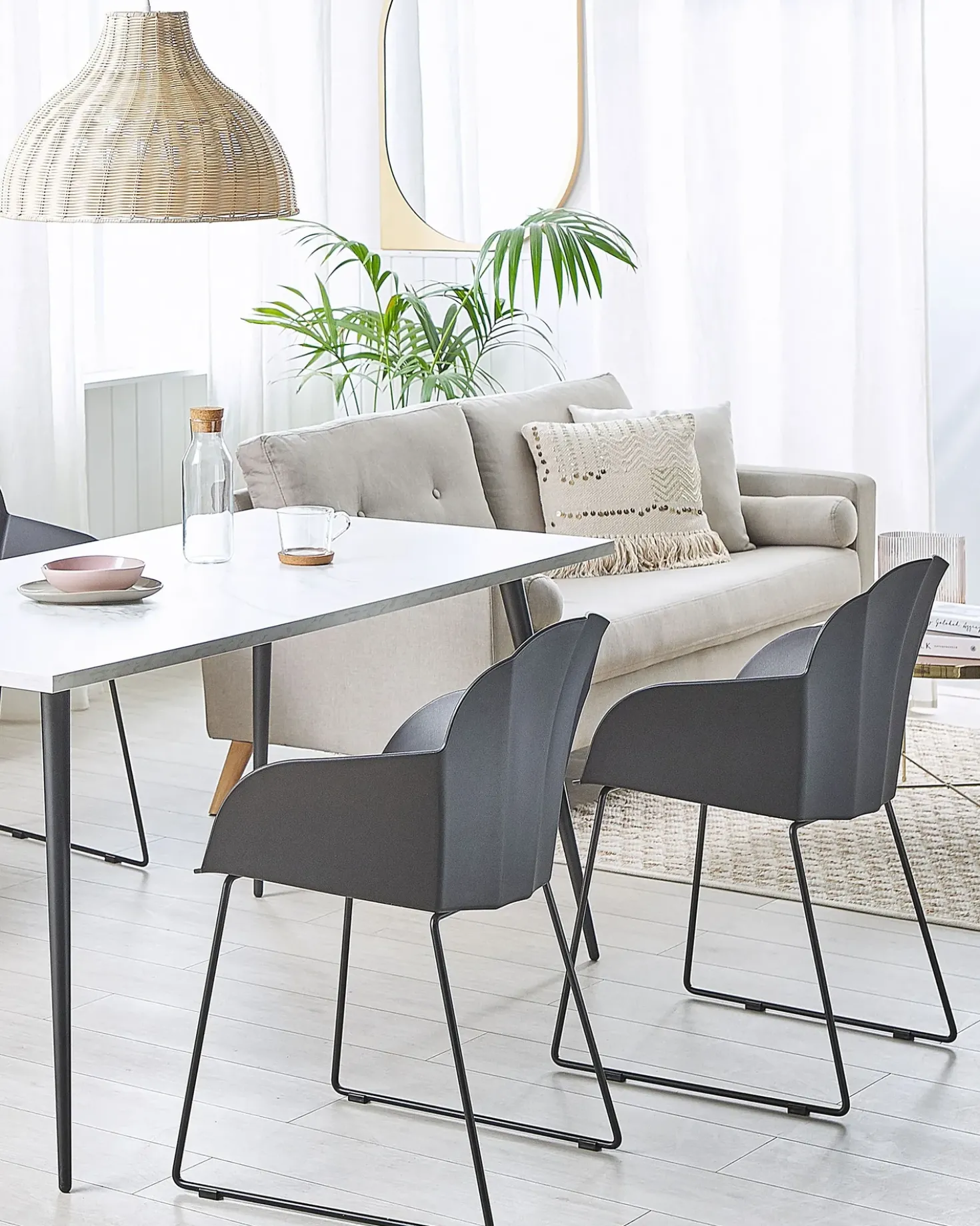 Set di 2 sedie da pranzo SYLVA Nero
