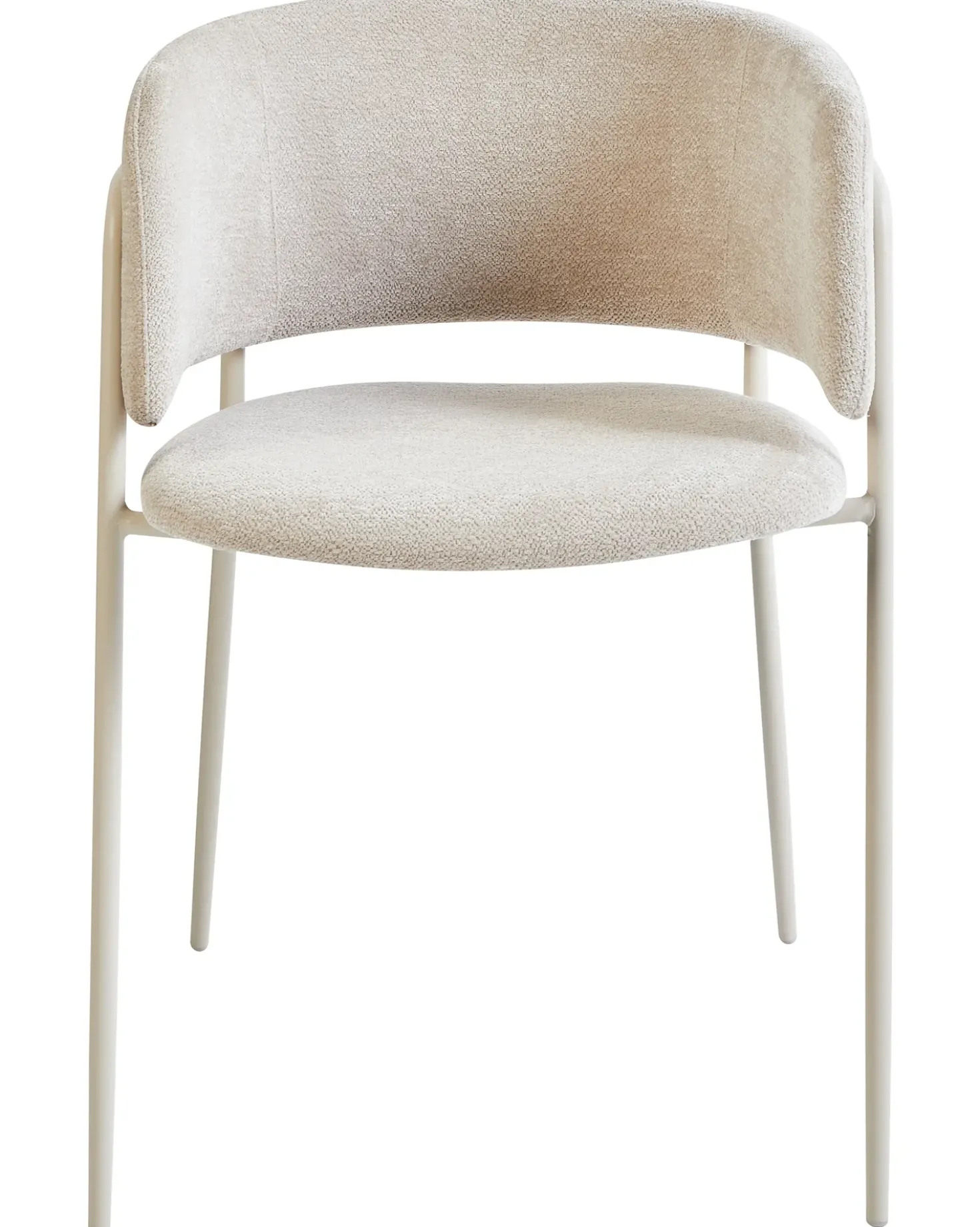 Set di 2 sedie da pranzo SPRINGER Ciniglia Beige chiaro