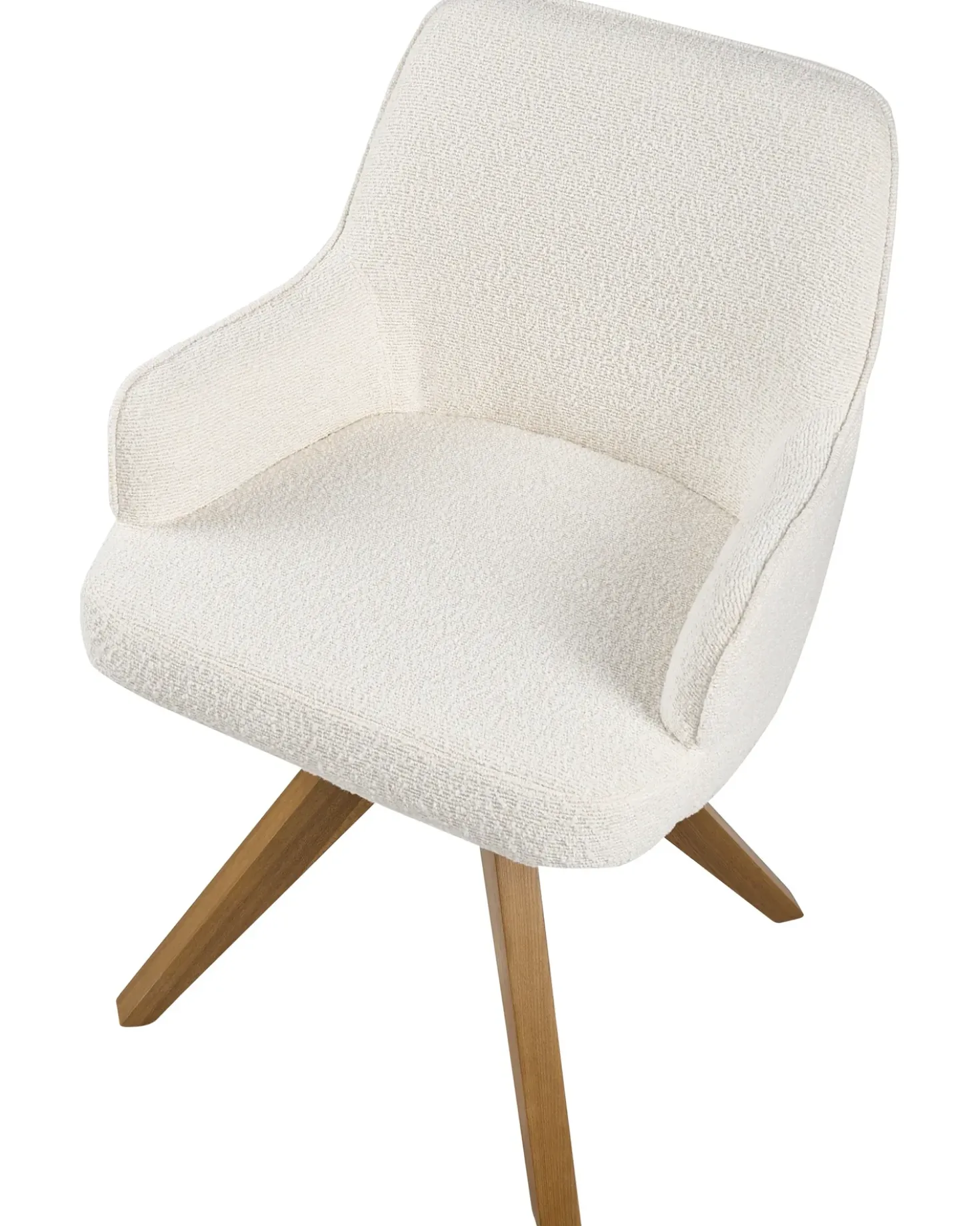 Set di 2 sedie da pranzo SYLVANIA Bouclé Bianco sporco