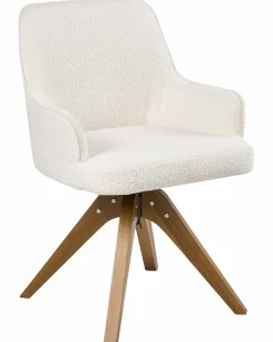 Set di 2 sedie da pranzo SYLVANIA Bouclé Bianco sporco