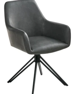 Set di 2 sedie da pranzo SANSARC Pelle sintetica Nero
