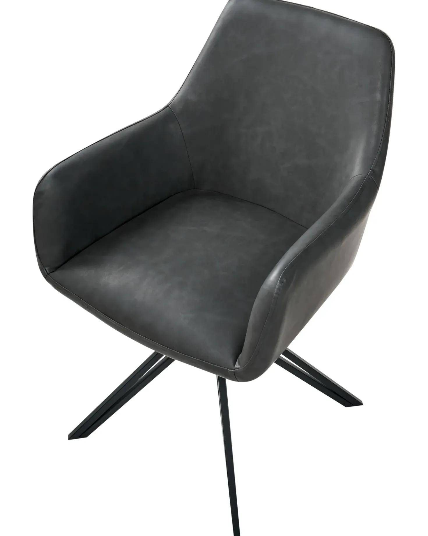 Set di 2 sedie da pranzo SANSARC Pelle sintetica Nero