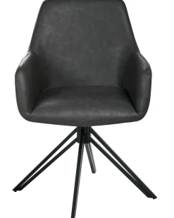Set di 2 sedie da pranzo SANSARC Pelle sintetica Nero
