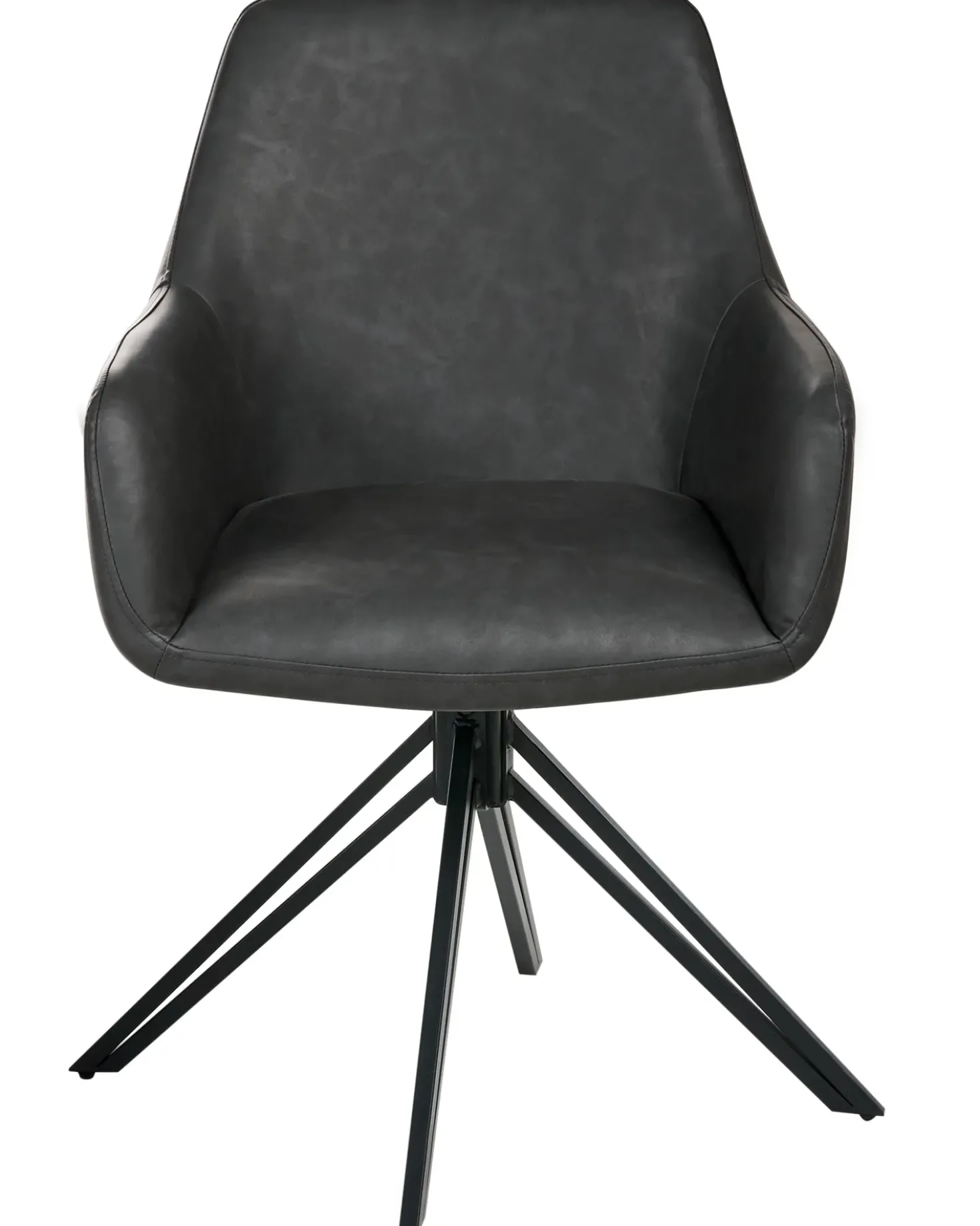 Set di 2 sedie da pranzo SANSARC Pelle sintetica Nero