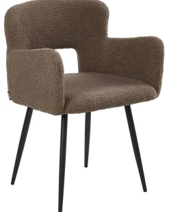 Set di 2 sedie da pranzo SANILAC Bouclé Marrone