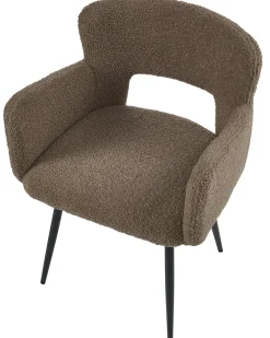 Set di 2 sedie da pranzo SANILAC Bouclé Marrone
