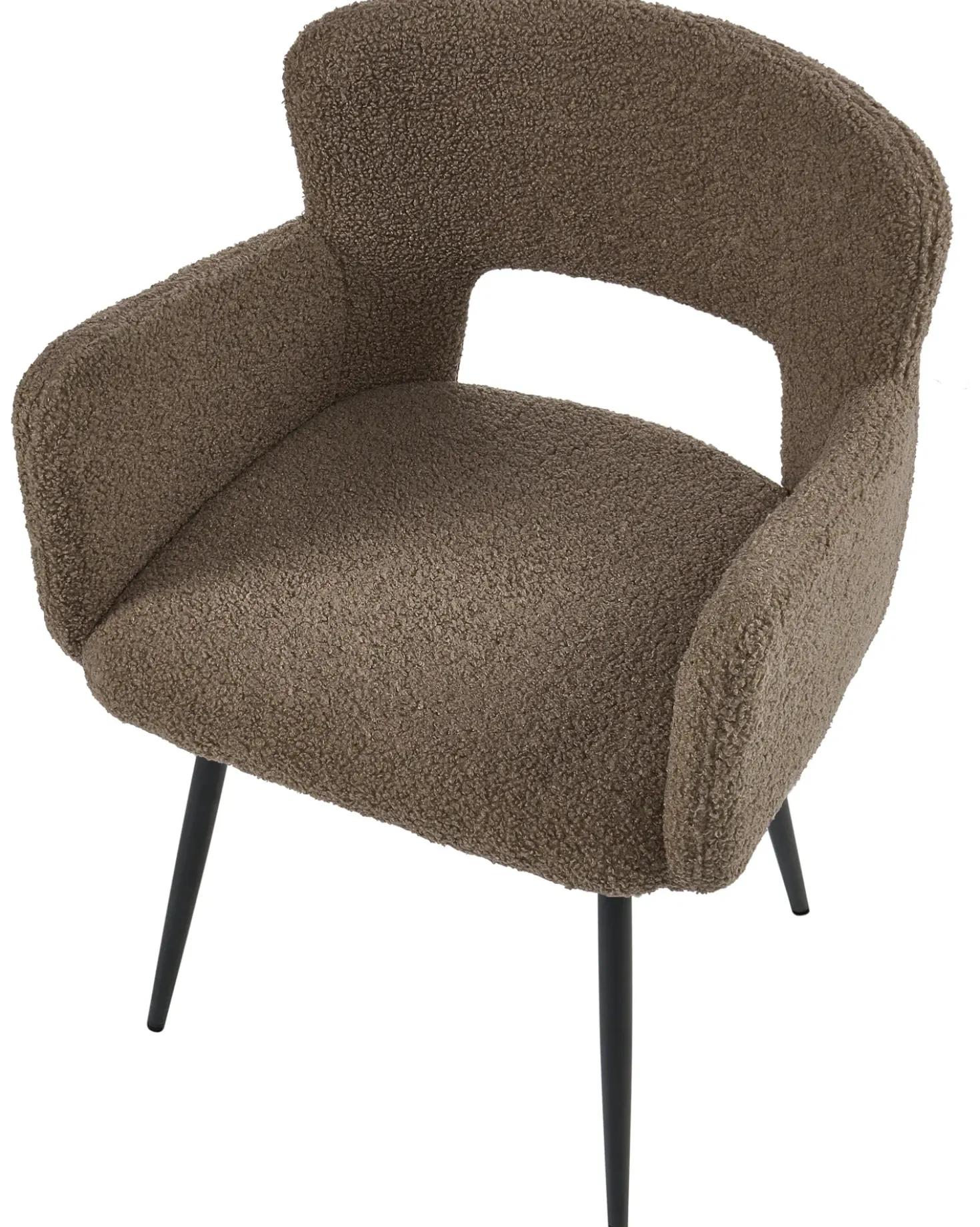 Set di 2 sedie da pranzo SANILAC Bouclé Marrone
