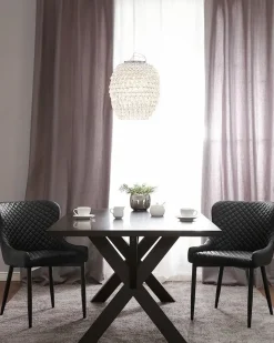 Set di 2 sedie da pranzo SOLANO Pelle sintetica Nero