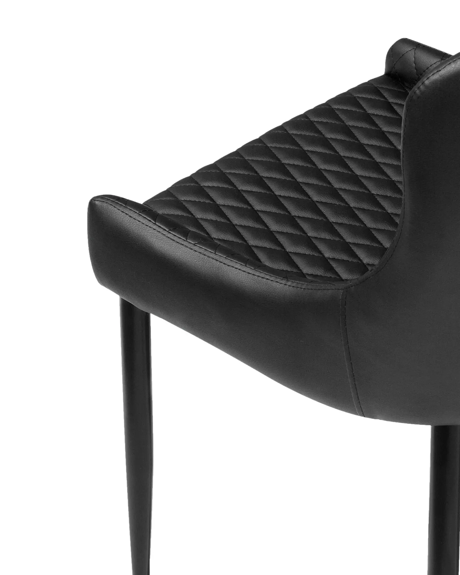 Set di 2 sedie da pranzo SOLANO Pelle sintetica Nero