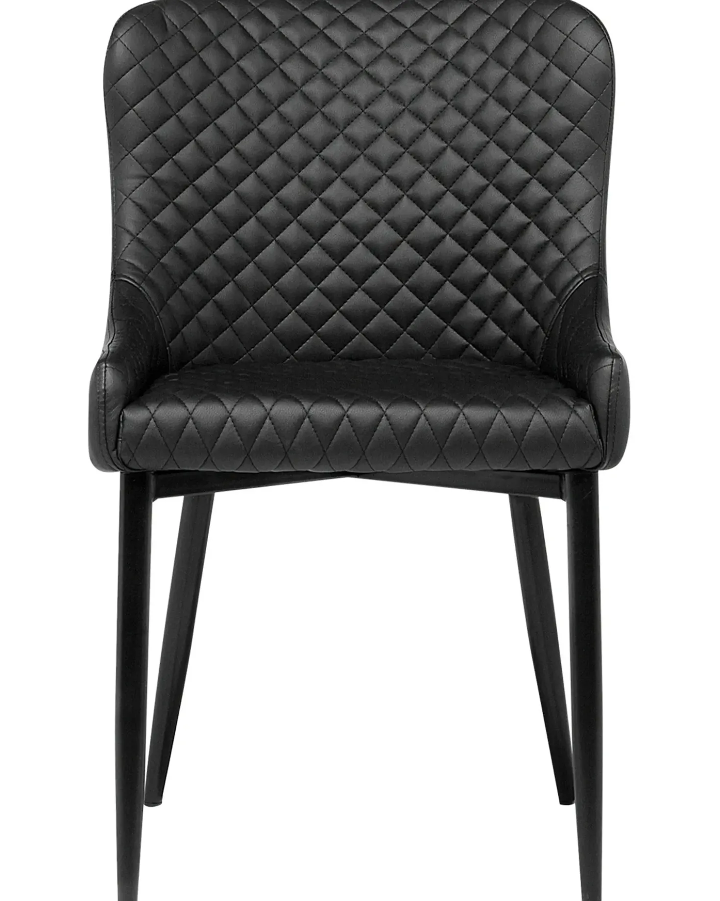 Set di 2 sedie da pranzo SOLANO Pelle sintetica Nero