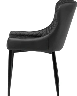 Set di 2 sedie da pranzo SOLANO Pelle sintetica Nero