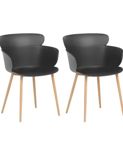 Set di 2 sedie da pranzo SUMKLEY Nero