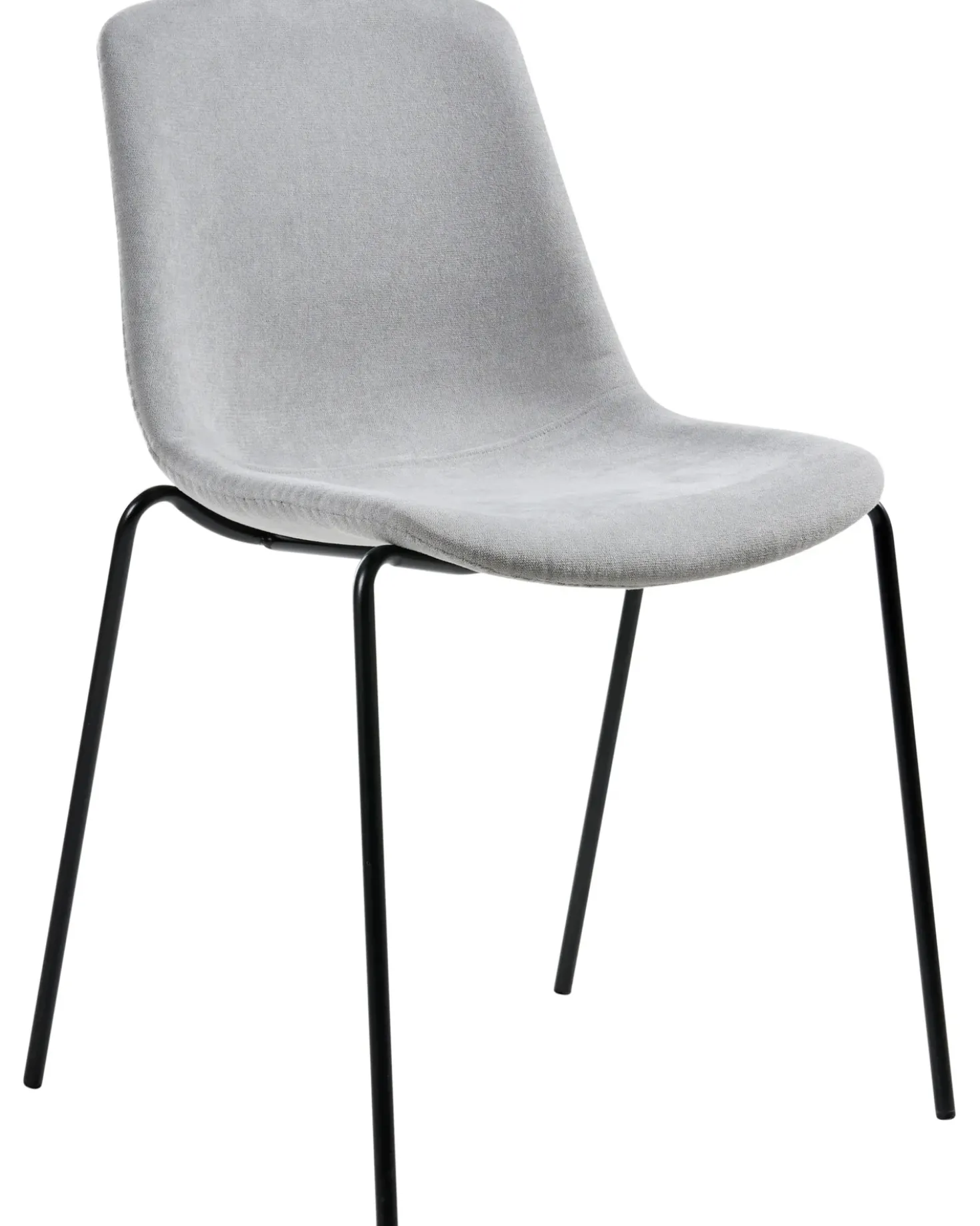 Set di 4 sedie da pranzo TILLER Tessuto Grigio
