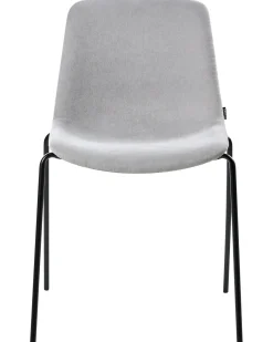 Set di 4 sedie da pranzo TILLER Tessuto Grigio