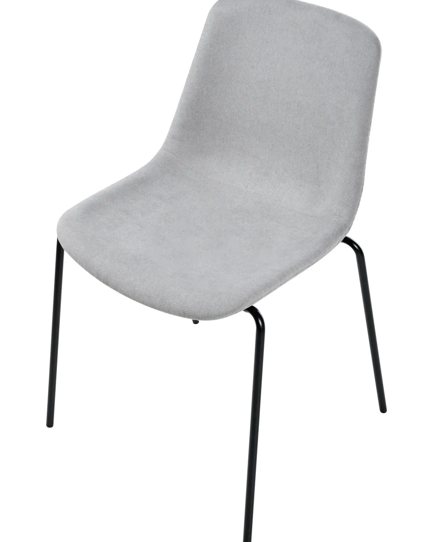 Set di 4 sedie da pranzo TILLER Tessuto Grigio