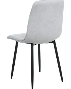 Set di 4 sedie da pranzo TUSCOLA Tessuto Grigio chiaro