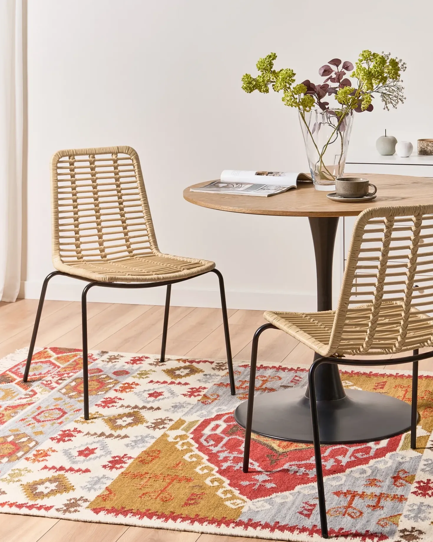 Set di 2 sedie da pranzo TAOS Rattan Naturale