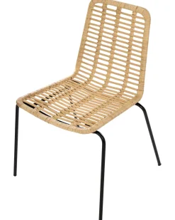 Set di 2 sedie da pranzo TAOS Rattan Naturale