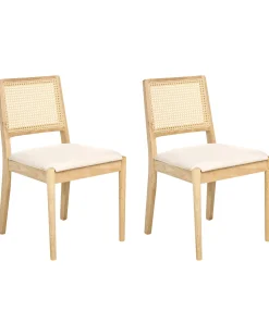 Set di 2 sedie da pranzo TAMARAC Legno Marrone chiaro