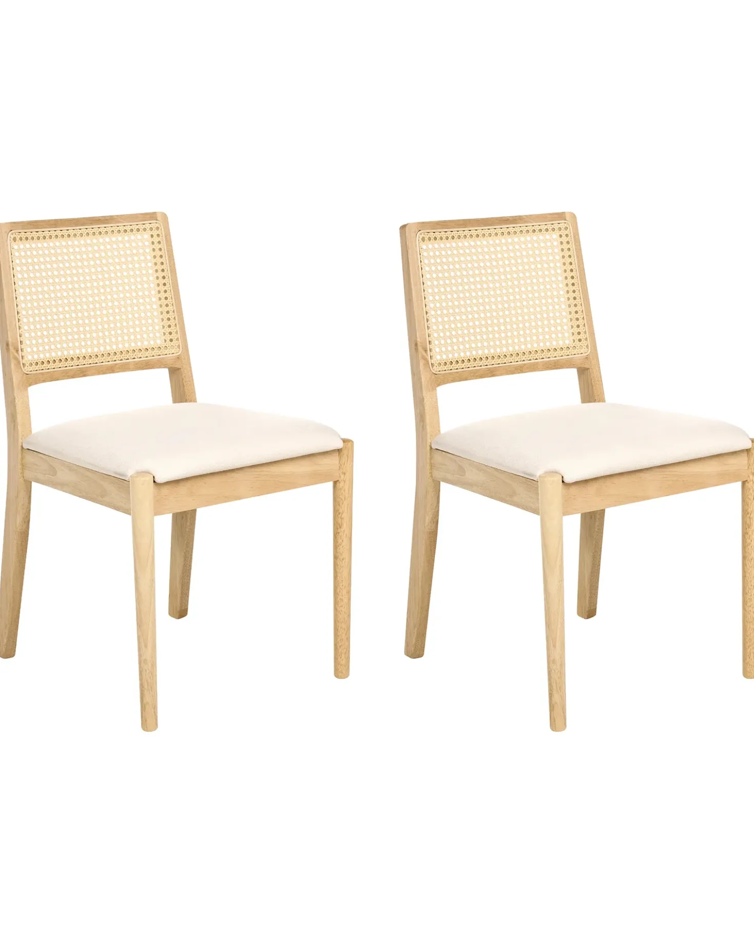 Set di 2 sedie da pranzo TAMARAC Legno Marrone chiaro