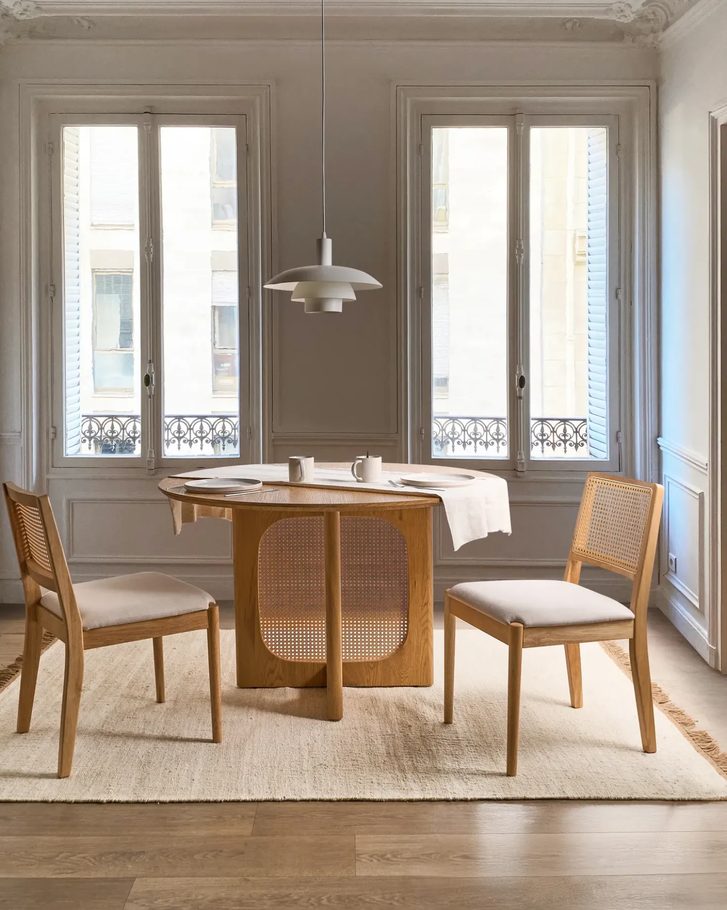 Set di 2 sedie da pranzo TAMARAC Legno Marrone chiaro