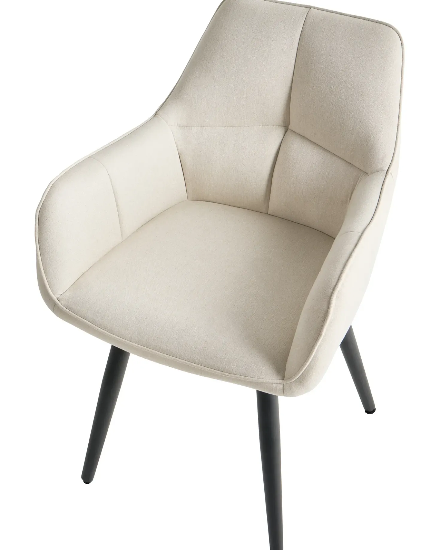 Set di 2 sedie da pranzo TIRANO Lino sintetico Beige chiaro
