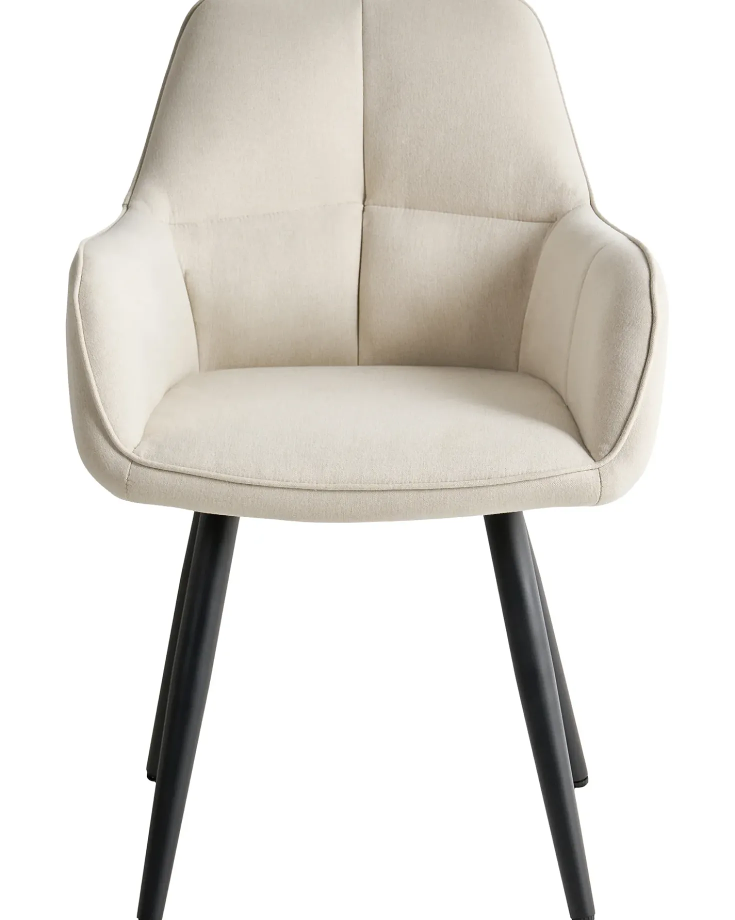 Set di 2 sedie da pranzo TIRANO Lino sintetico Beige chiaro