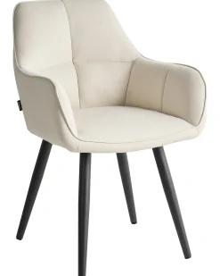 Set di 2 sedie da pranzo TIRANO Lino sintetico Beige chiaro