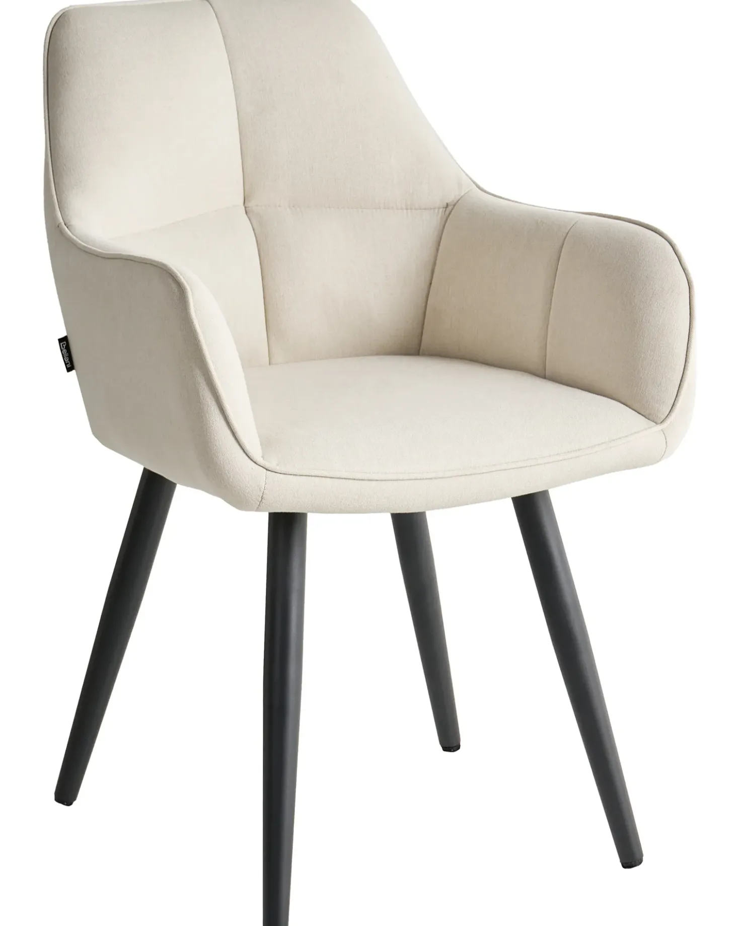 Set di 2 sedie da pranzo TIRANO Lino sintetico Beige chiaro