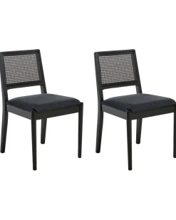 Set di 2 sedie da pranzo TAMARAC Legno Nero
