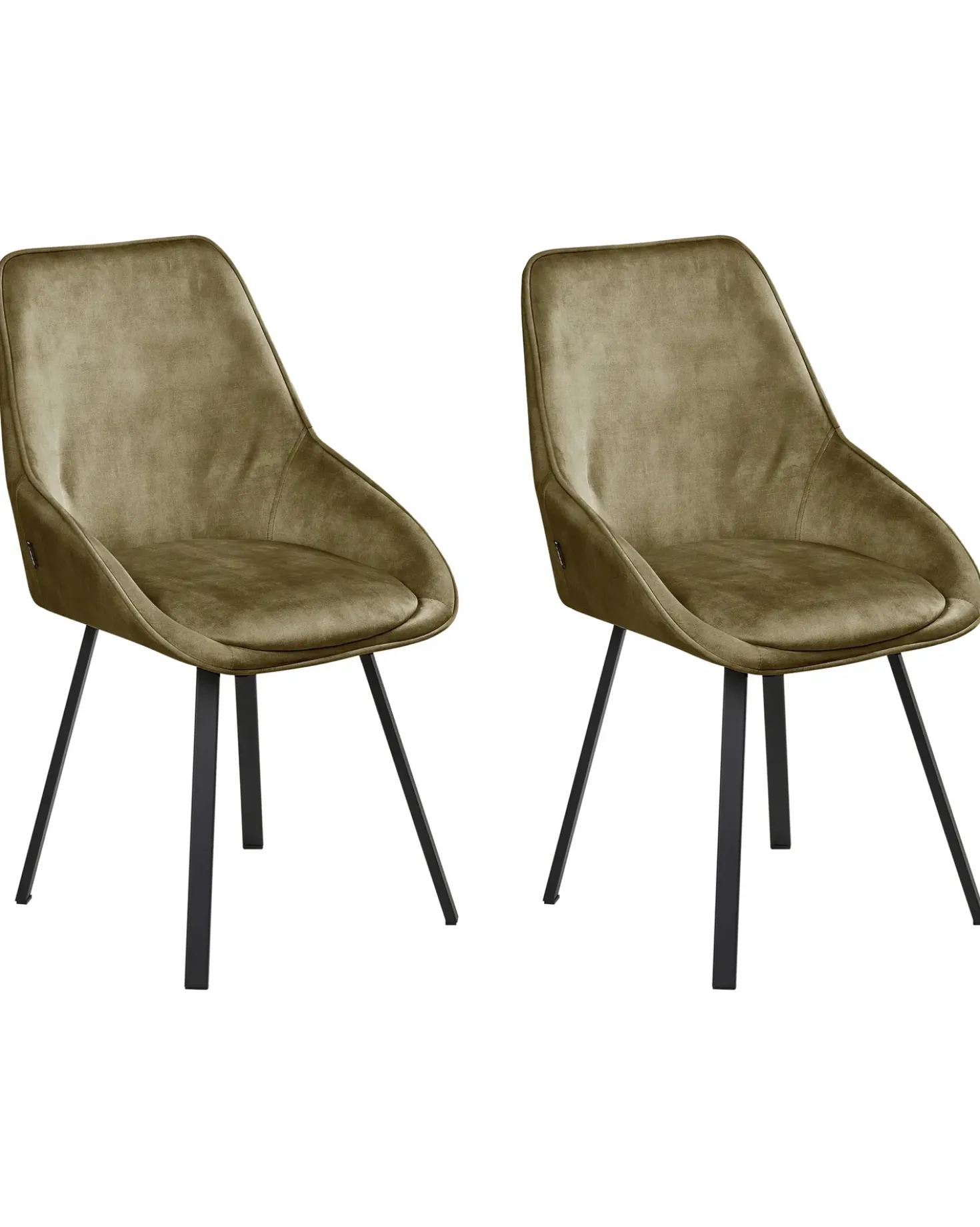 Set di 2 sedie da pranzo TERLTON Velluto Verde
