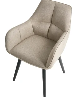 Set di 2 sedie da pranzo TIRANO Lino sintetico Beige