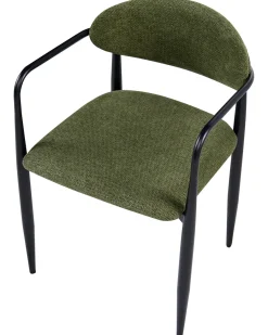 Set di 2 sedie da pranzo TANEVIK Tessuto Verde