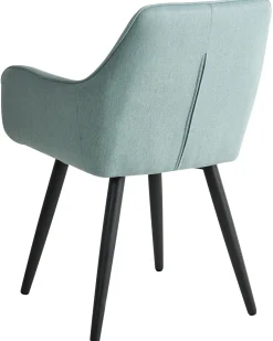 Set di 2 sedie da pranzo TIRANO Lino sintetico Azzurro