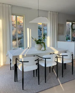 Set di 2 sedie da pranzo TANEVIK Tessuto Bianco sporco