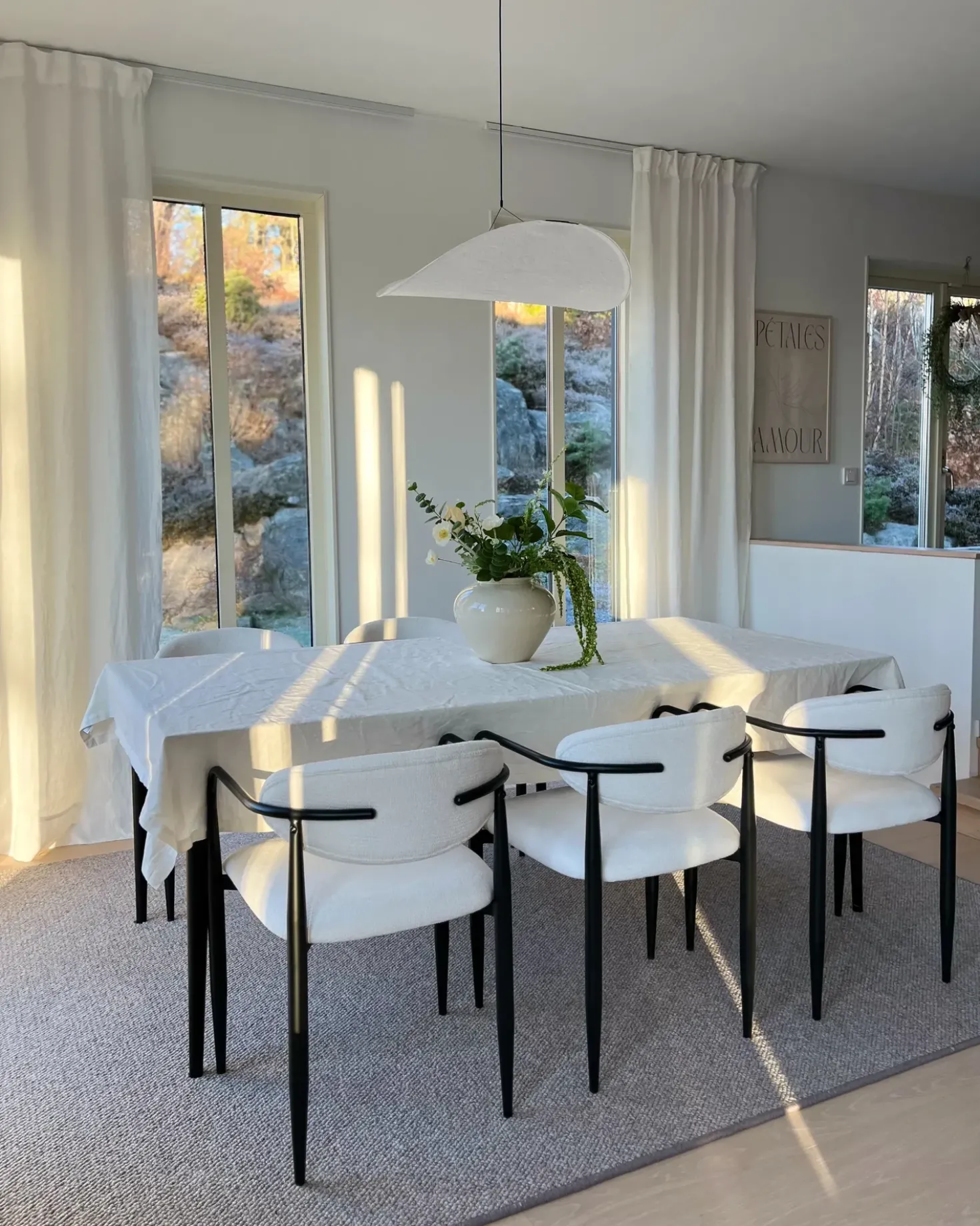 Set di 2 sedie da pranzo TANEVIK Tessuto Bianco sporco