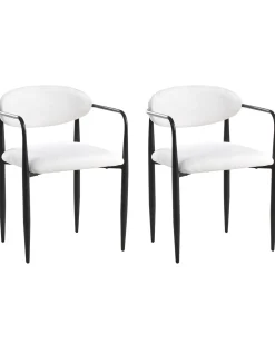 Set di 2 sedie da pranzo TANEVIK Tessuto Bianco sporco