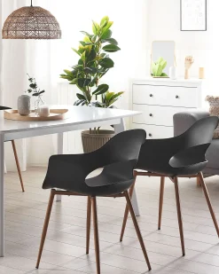Set di 2 sedie da pranzo UTICA Nero