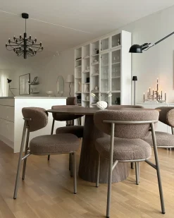 Set di 2 sedie da pranzo UNITY Bouclé Tortora