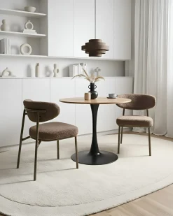 Set di 2 sedie da pranzo UNITY Bouclé Tortora