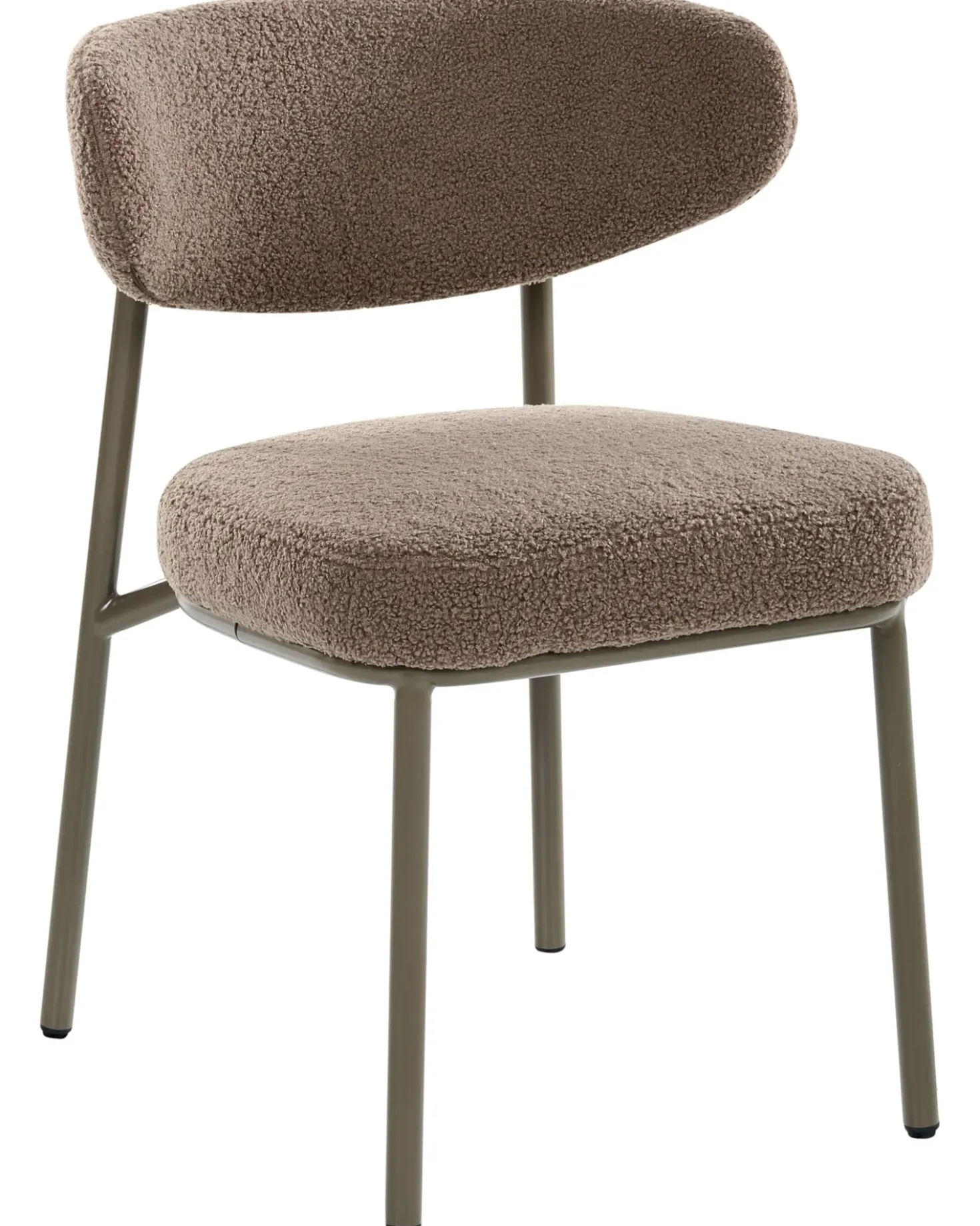 Set di 2 sedie da pranzo UNITY Bouclé Tortora
