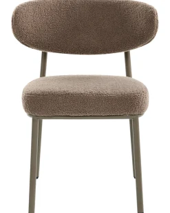 Set di 2 sedie da pranzo UNITY Bouclé Tortora